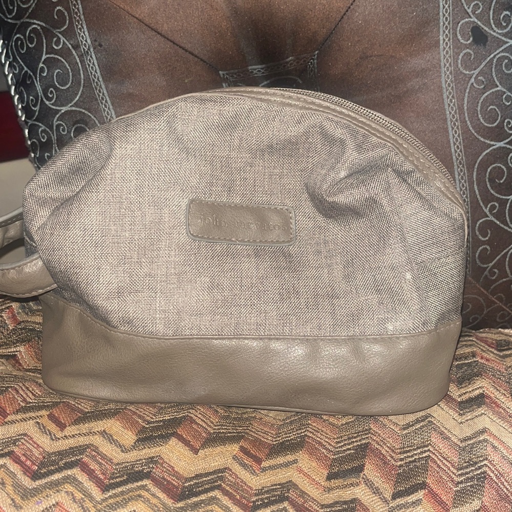 John Varvatos Taupe and Charcoal Bag